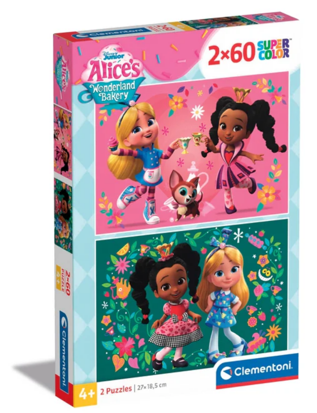 Puzzle Super Kolor Alice's Wonderland 2 x 60 el. Clementoni misiek