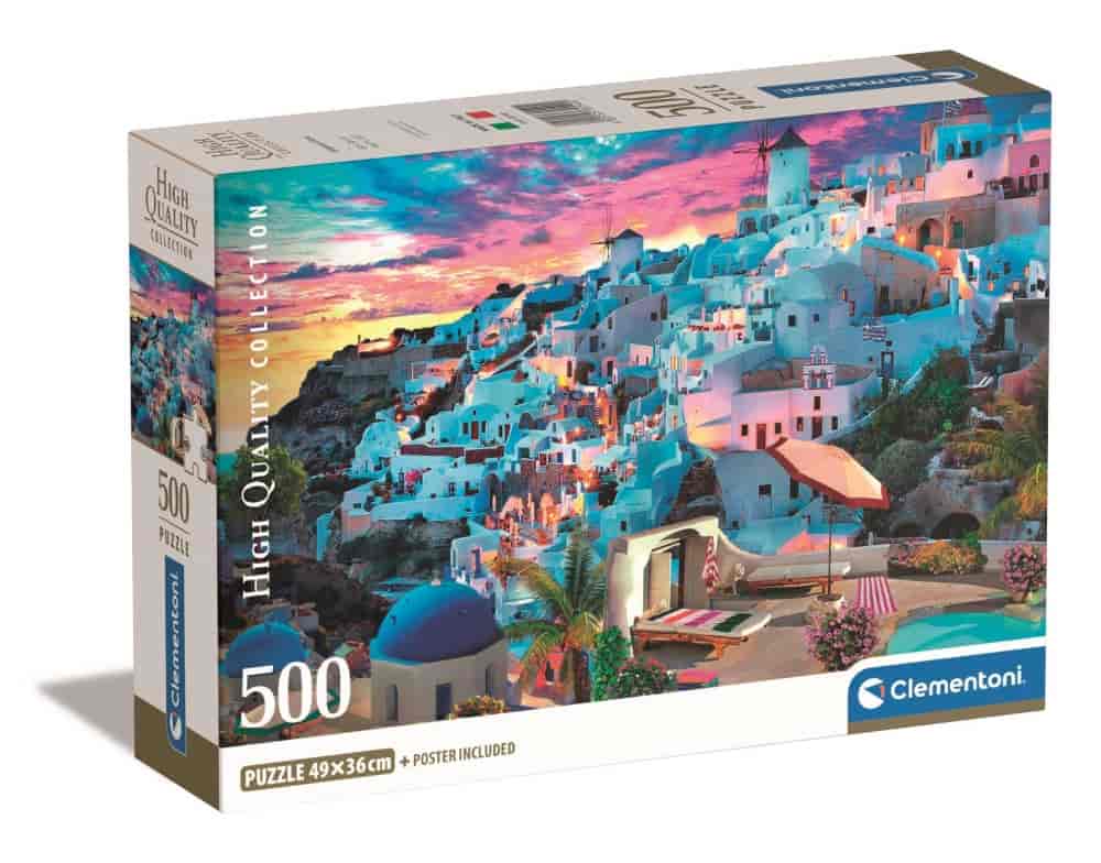 Puzzle 500 elementów Widok Grecji Clementoni misiek