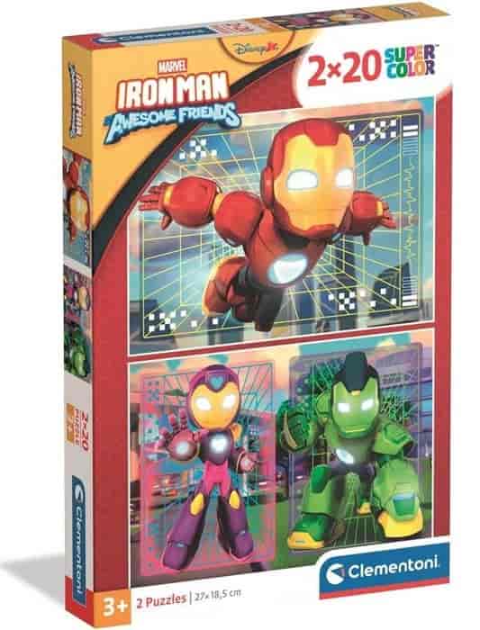Puzzle 2 x 20 Super kolor Iron Man and His Awesome friends misiek