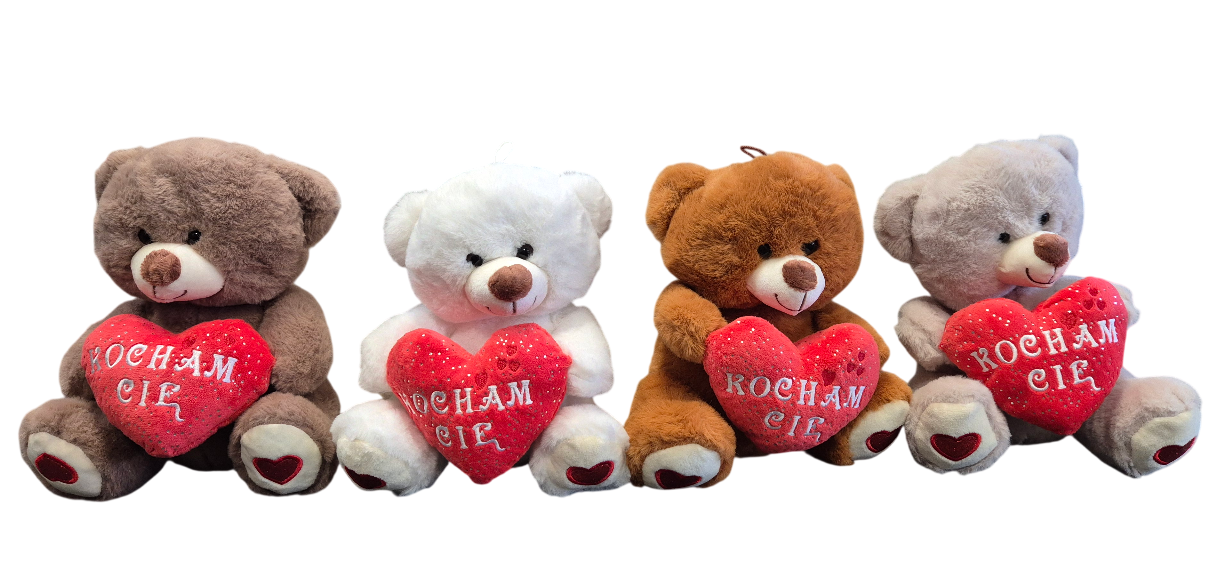 Maskotka Przytulanka miś Serce Kocham Cię Walentynki 20 cm misiek