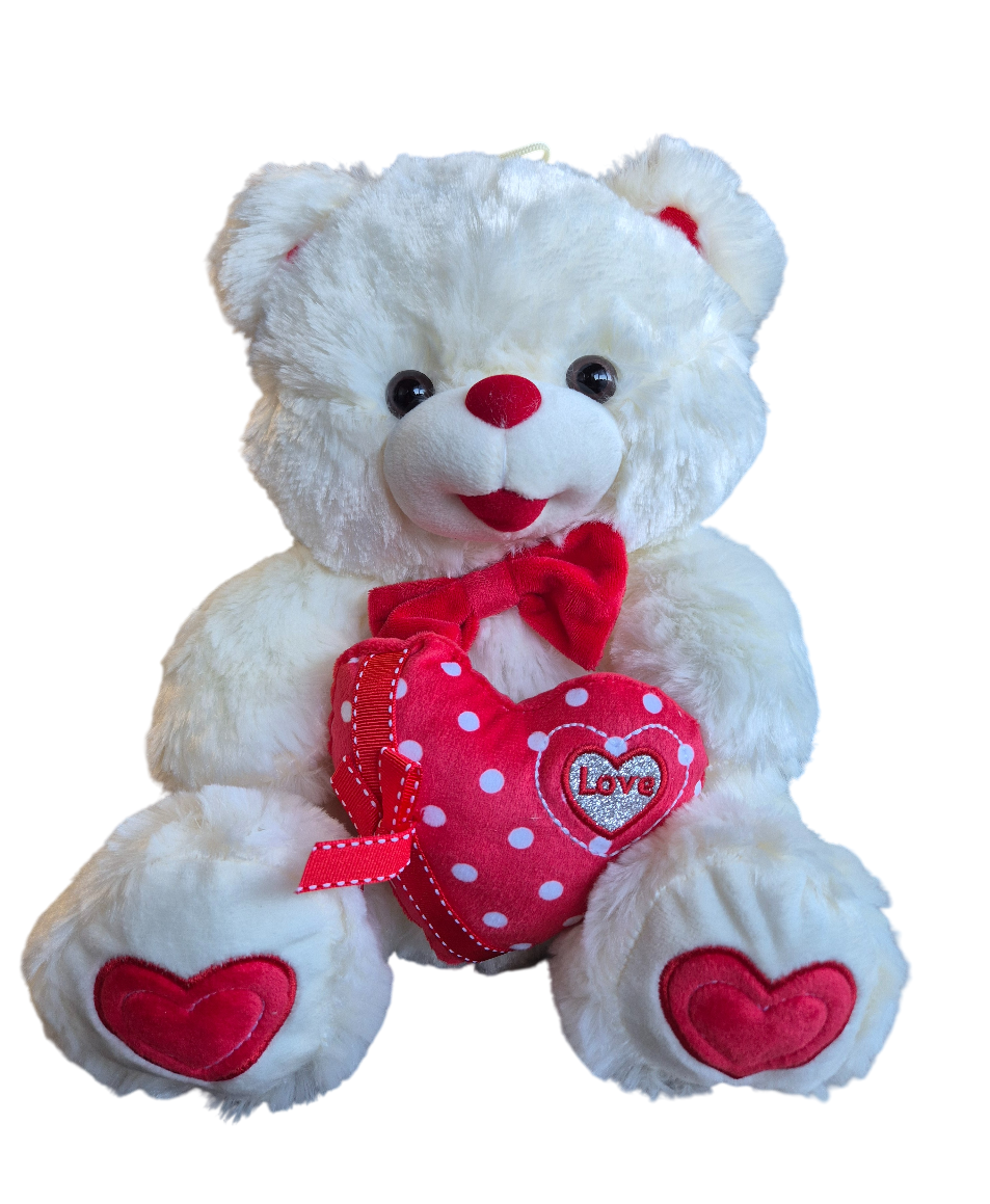 Maskotka Przytulanka Miś Serce napis Love Walentynki 30 cm misiek