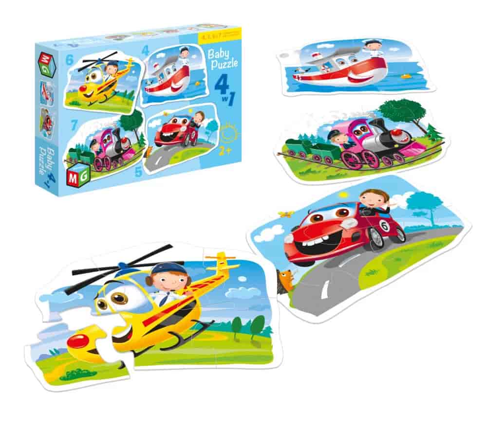 Baby Puzzle 4w1 Pojazdy Multigra misiek