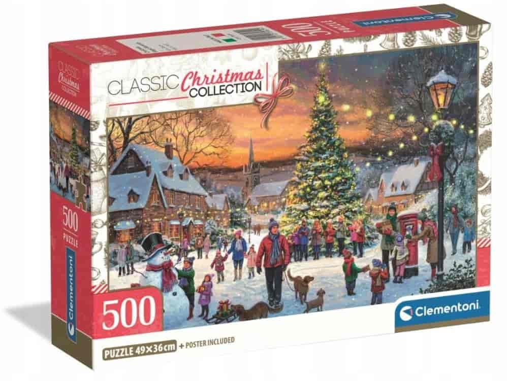 Puzzle 500 el. XMAS Christmas Magic Moments Choinka + Plakat misiek