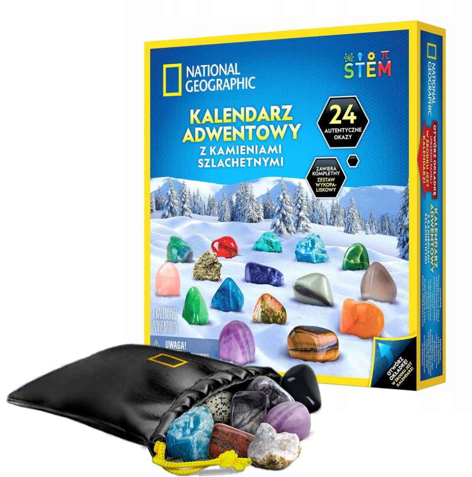 National Geographic Kalendarz Adwentowy Kamienie Szlachetne misiek