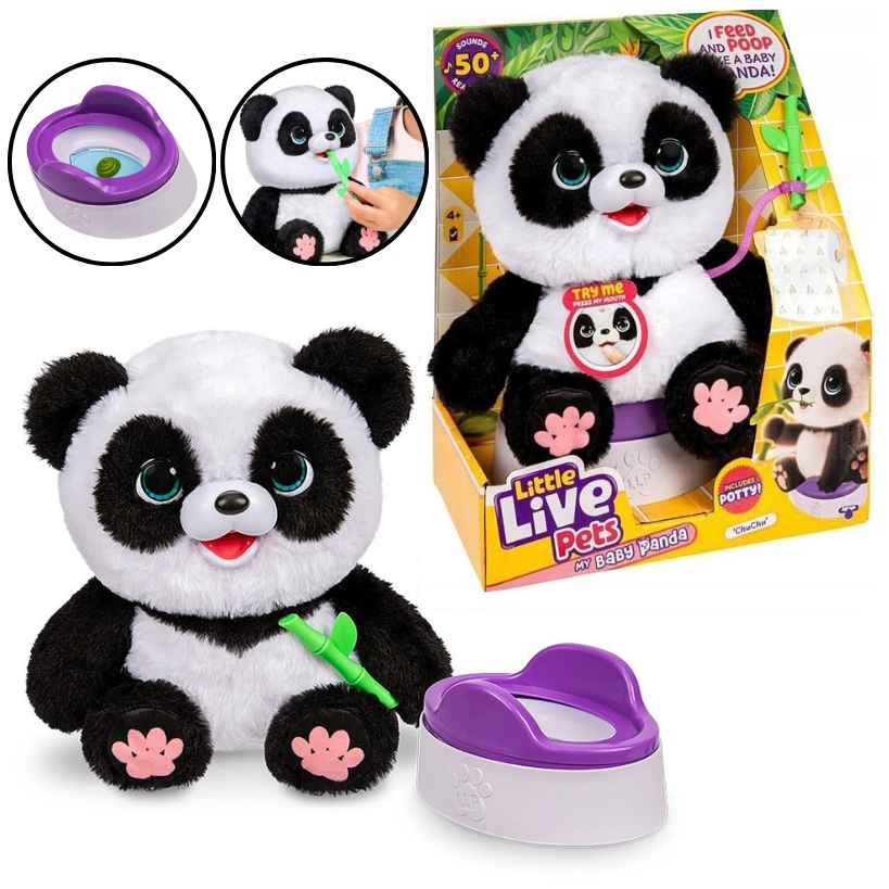 Little Live Pets Interaktywna Panda Chu Chu z Nocnikiem misiek