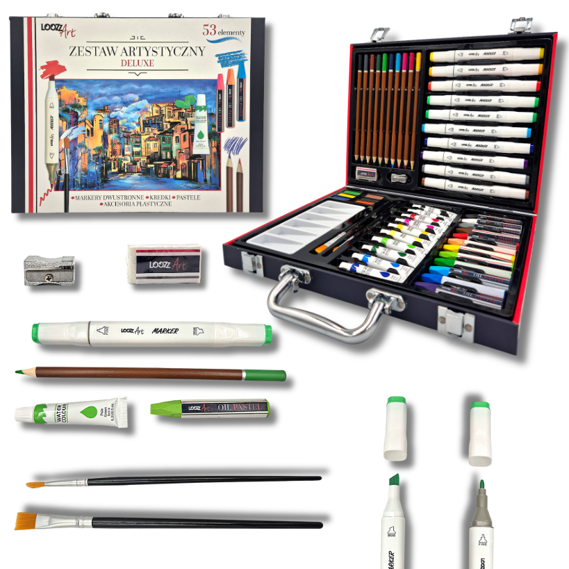 Zestaw Artystyczny w Walizce LOOZZ Art Deluxe 53 el. misiek