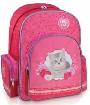 Plecak jednokomorowy Chic Cat różowy z kotkiem Patio