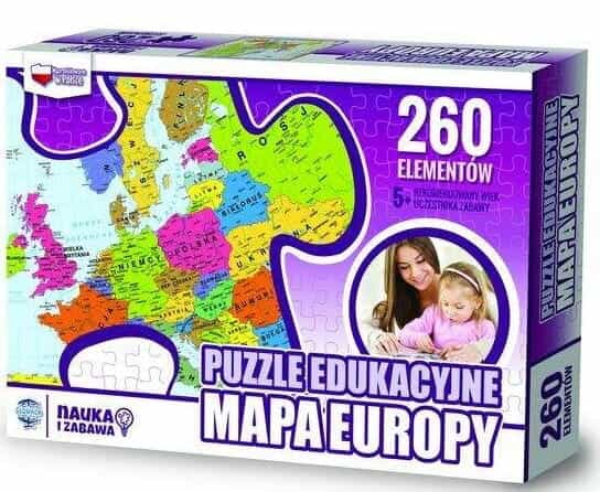 PUZZLE 260 EL EDUKACYJNE MAPA EUROPY 7149 ZACHEM