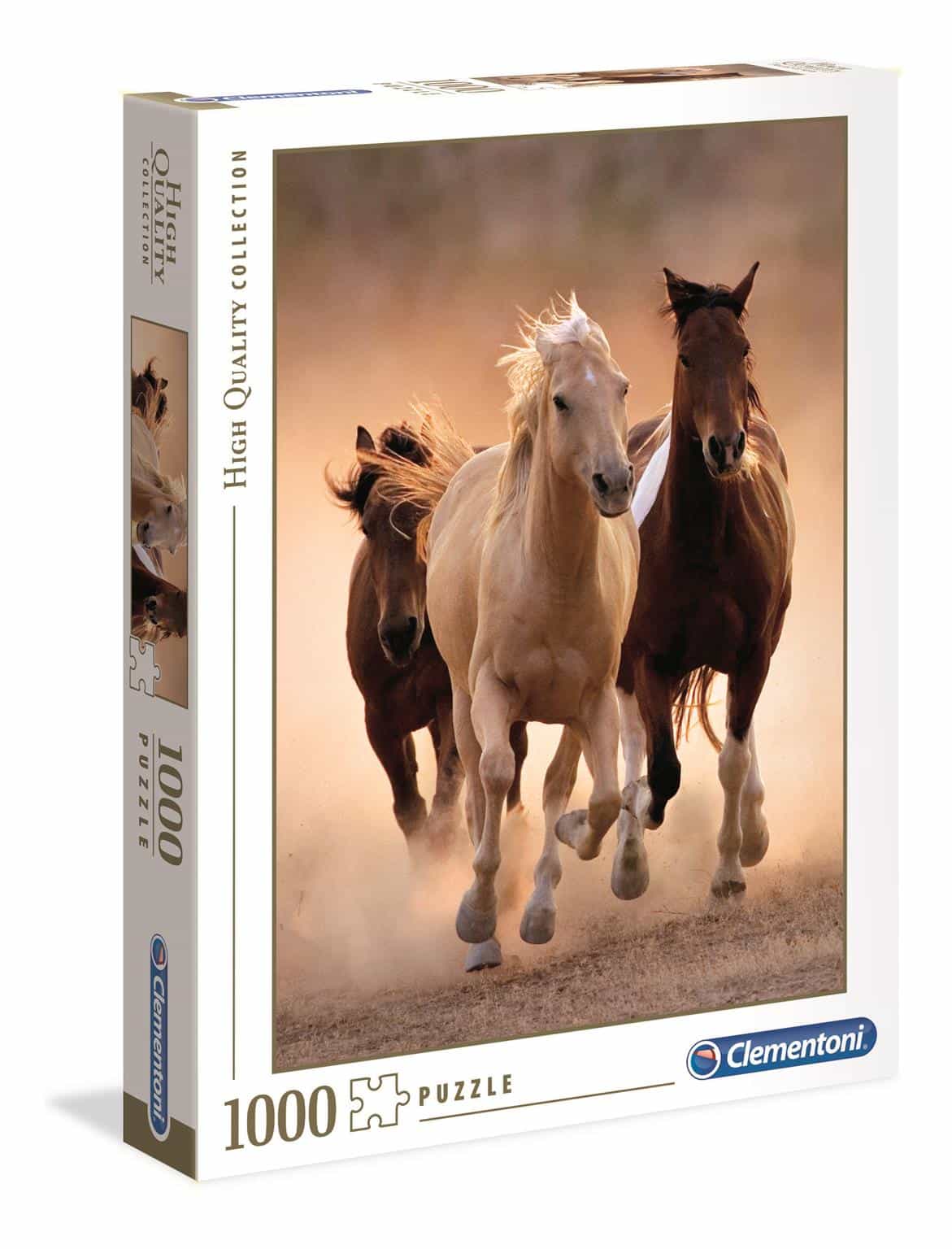 Puzzle 1000 elementów konie w galopie 39168 Clementoni
