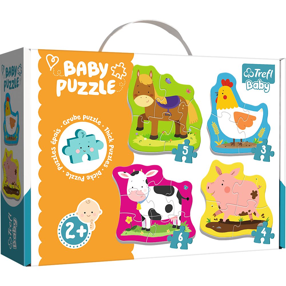 Moje pierwsze puzzle Zwierzęta farma Baby Trefl 2+ 36070