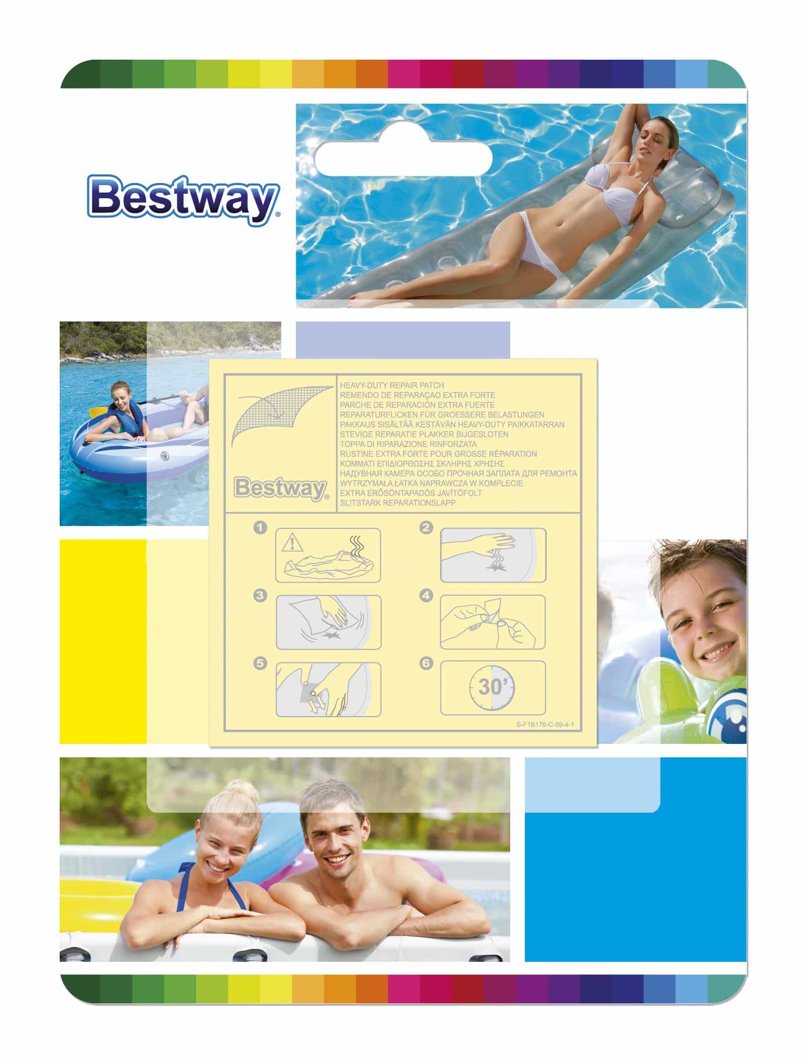 Zestaw naprawczy łatki Bestway 62068 Zestaw 10 SZTUK