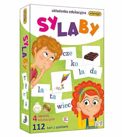 Gra Sylaby układanka edukacyjna Adamigo