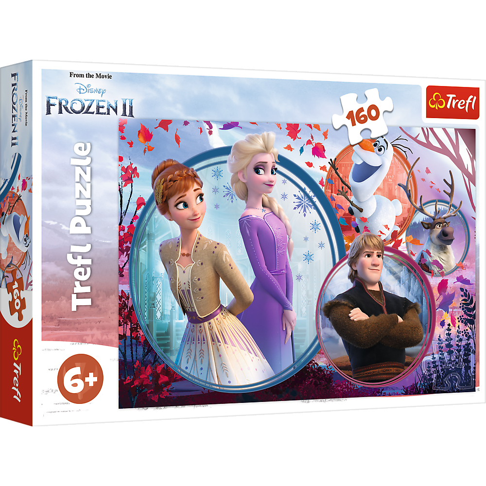 Puzzle 160 elementów Siostrzana przygoda Frozen 15374 Trefl