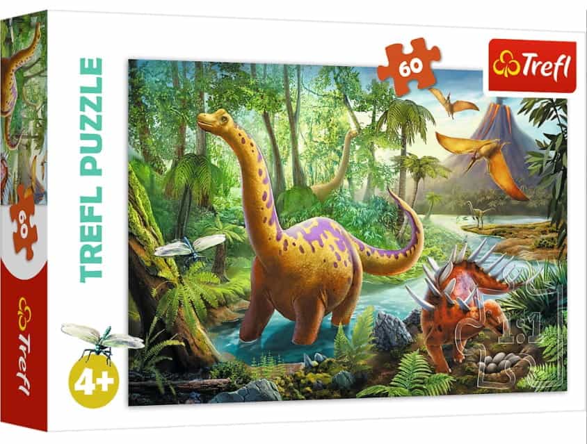 Puzzle 60 elementów Wędrówki Dinozaurów 17319 Trefl