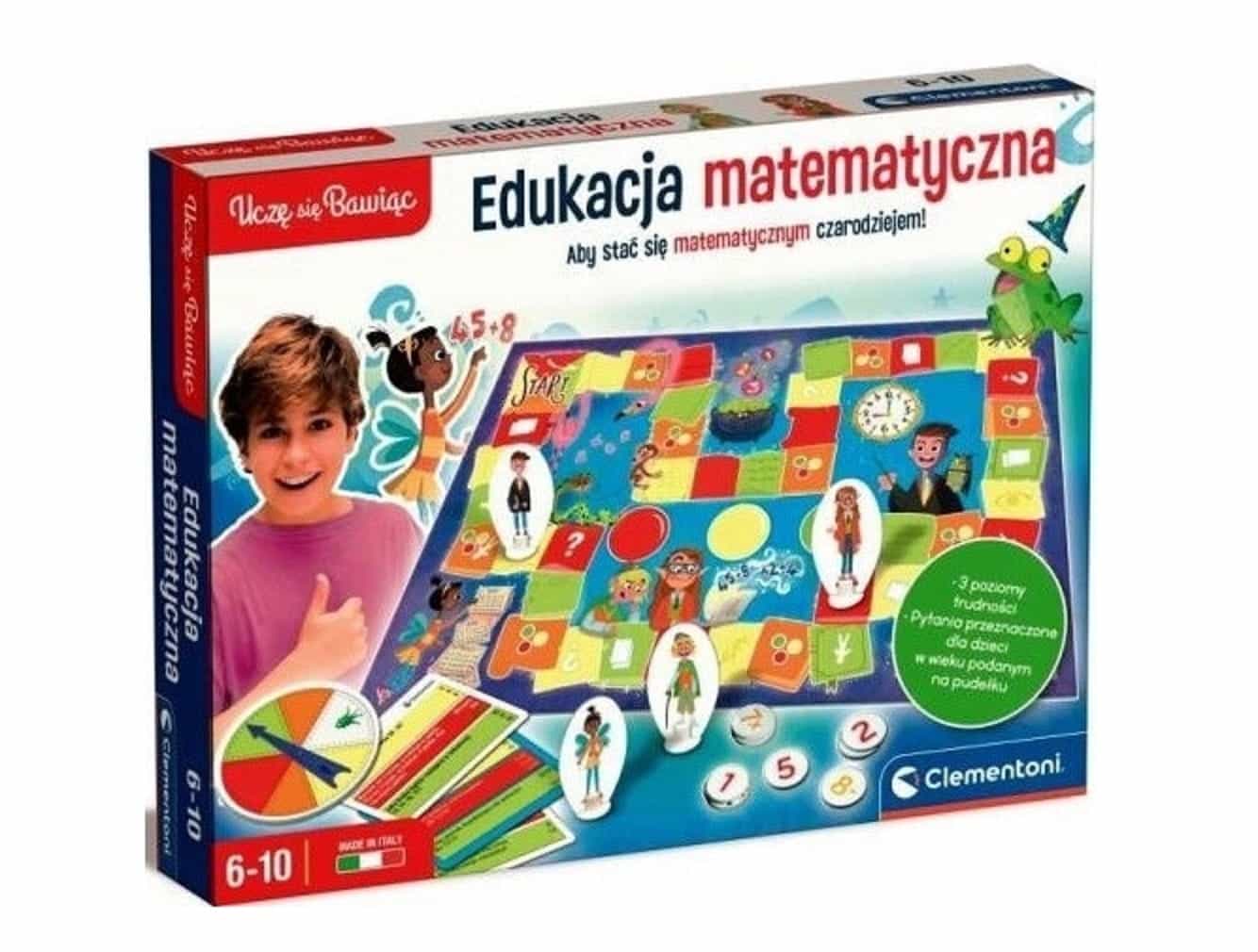 Edukacja matematyczna gra planszowa edukacyjna Clementoni  