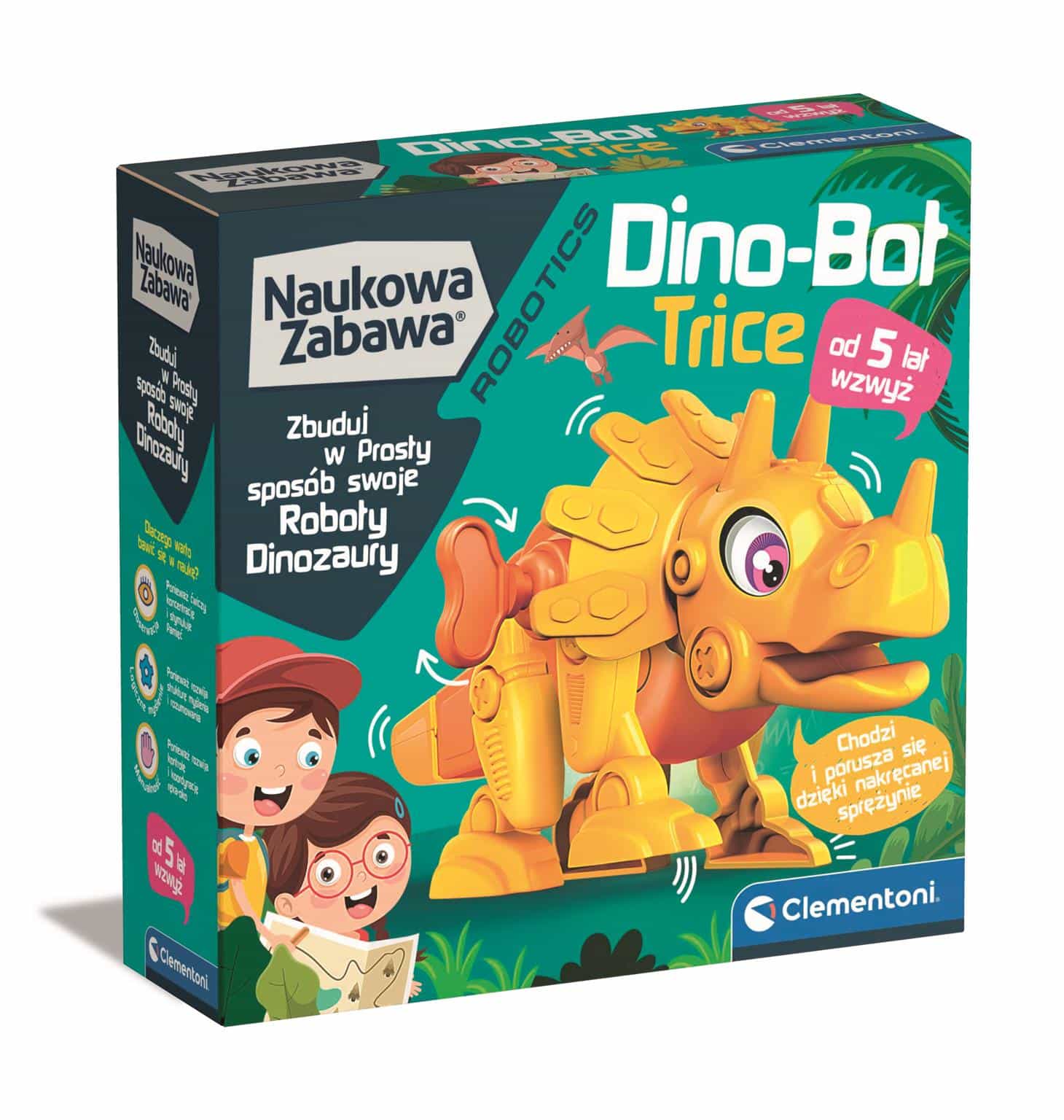 Naukowa Zabawa Dino Bot Triceratops Clementoni