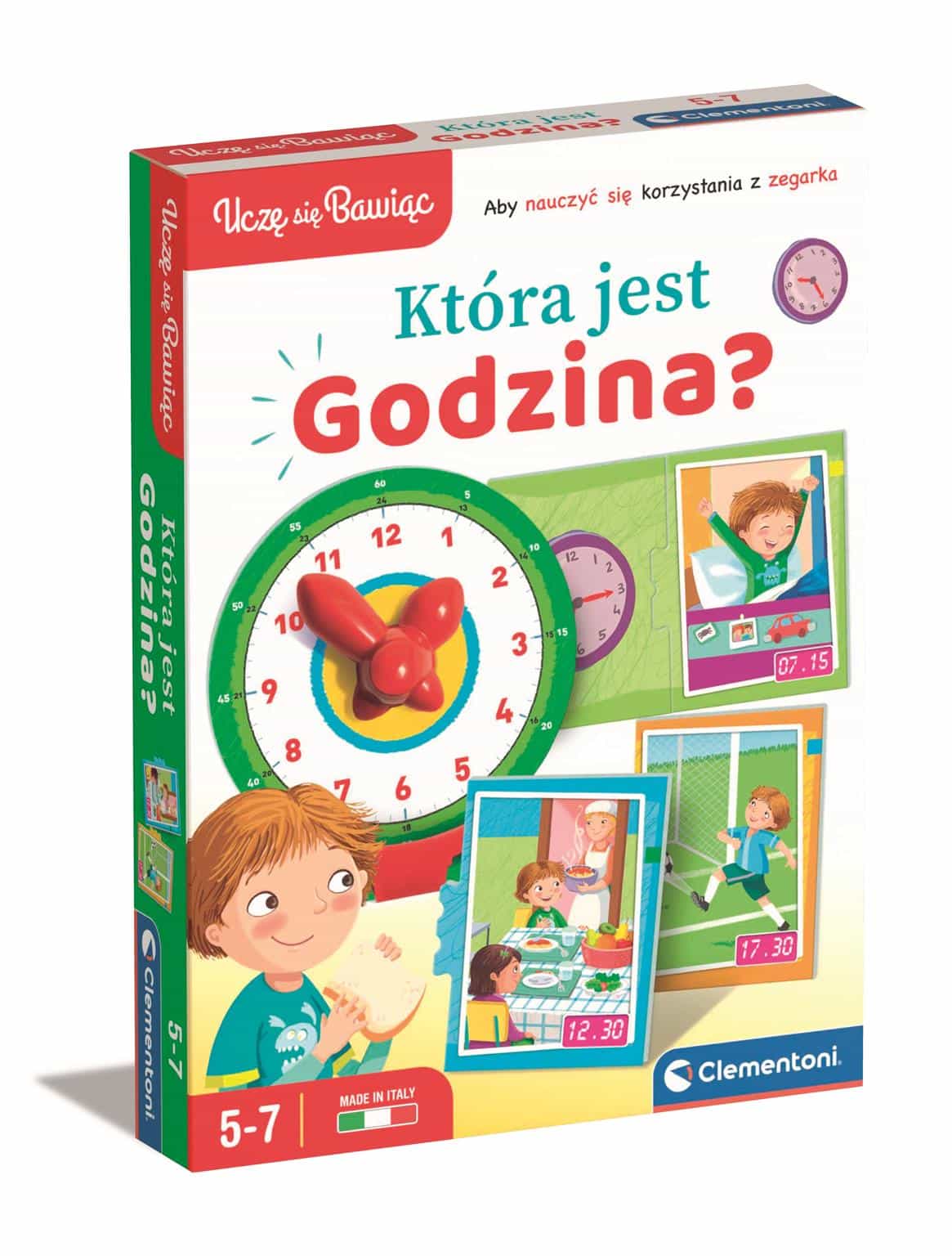 Gra edukacyjna Która jest godzina Uczę się Bawiąc Clementoni