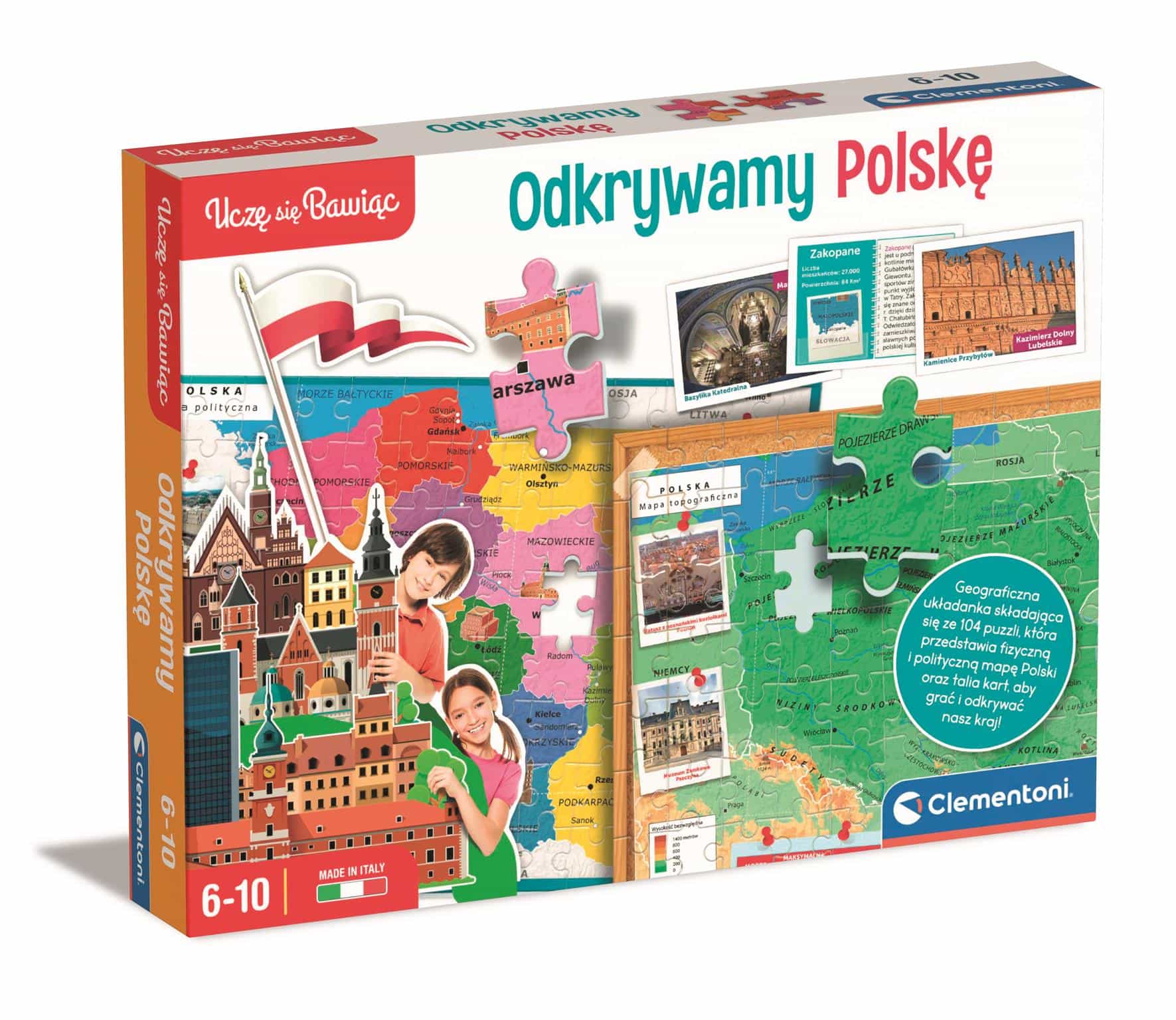 Gra edukacyjna Odkrywamy Polskę Uczę się Bawiąc Clementoni