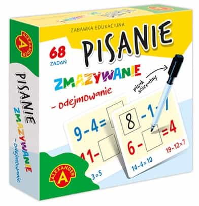 Pisanie zmazywanie Edukacja Odejmowanie Alexander 