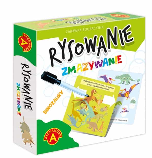 Rysowanie zmazywanie Edukacyjne Dinozaury Alexander