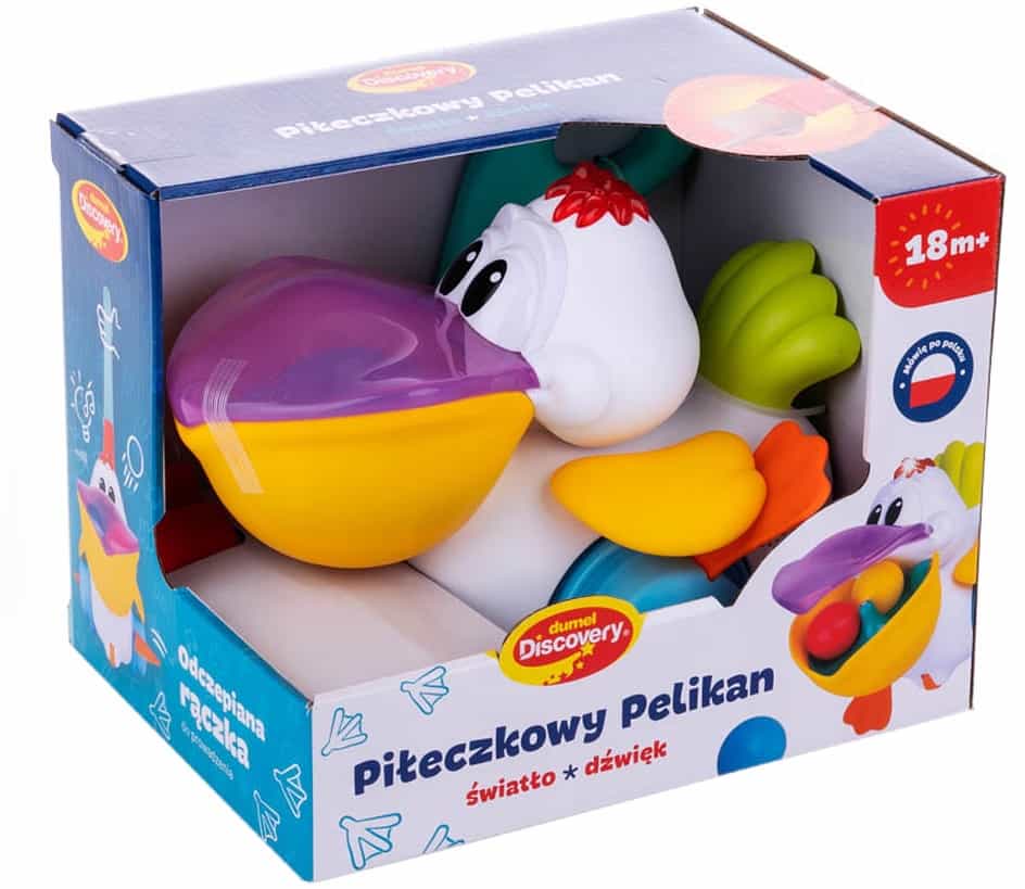 Dumel Interaktywny Pelikan Pchacz z Piłeczkami śpiewający
