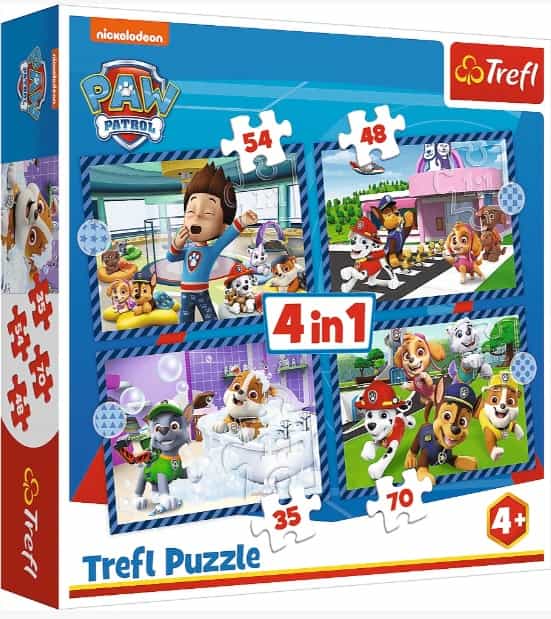 Puzzle 4w1 Psi Patrol Psie sprawy Trefl