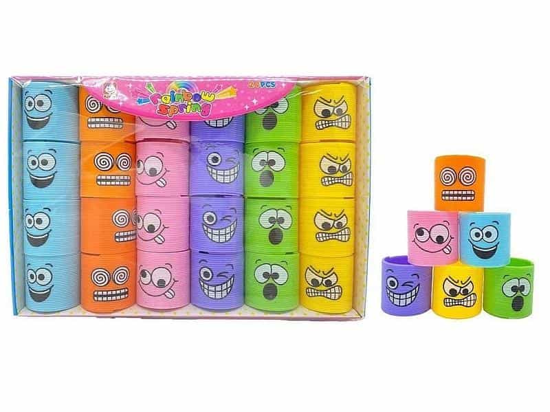 Magiczna Sprężynka Sprężyna Emotikonek Buźki 24 sztuki