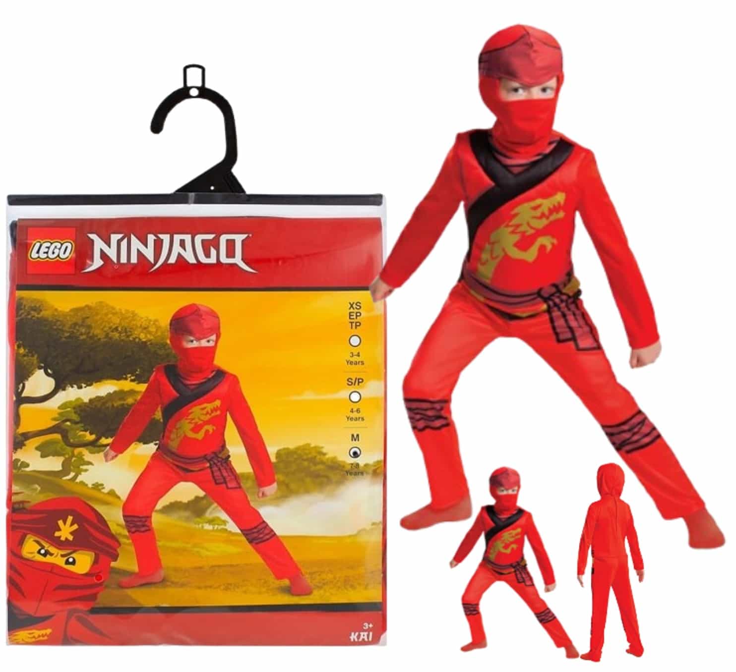 Strój Kai Fancy Lego Ninjago 7-8 lat licencja