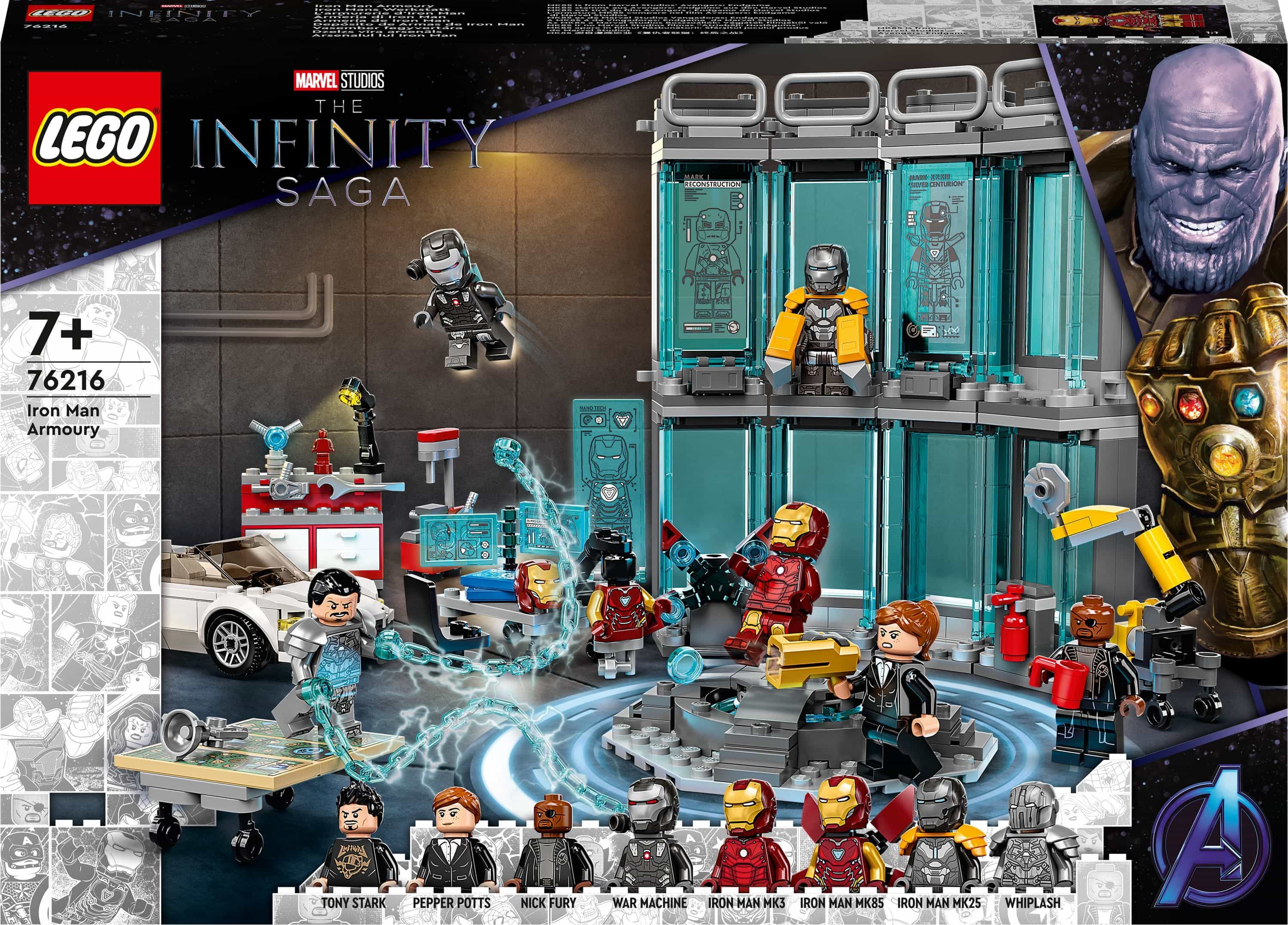 Lego Marvel Avengers Zbrojownia Iron Mana 76216