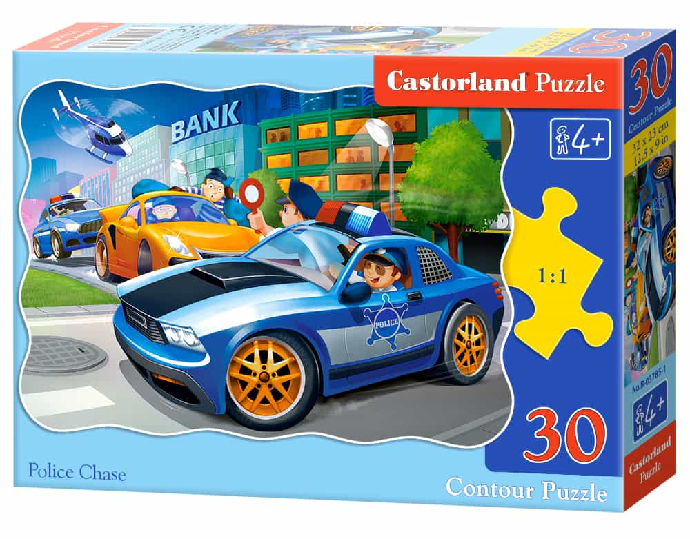 Puzzle 30 elementów Policja Pościg Policyjny Castorland