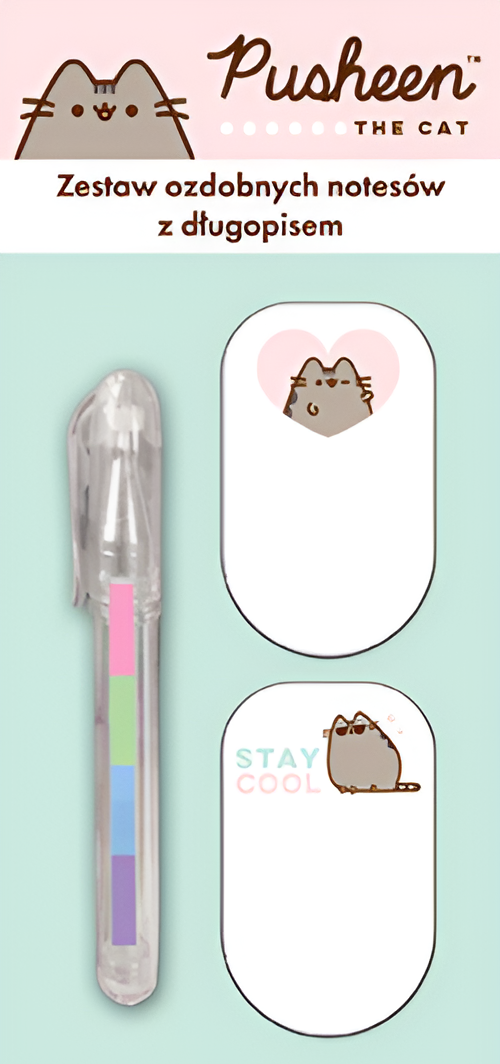 Zestaw Mini Długopis + Notes Pusheen 2 szt. St. Majewski
