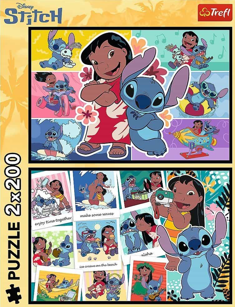 Puzzle Lilo & Stitch 2 x 200 elementów Wesołe życie Stitcha