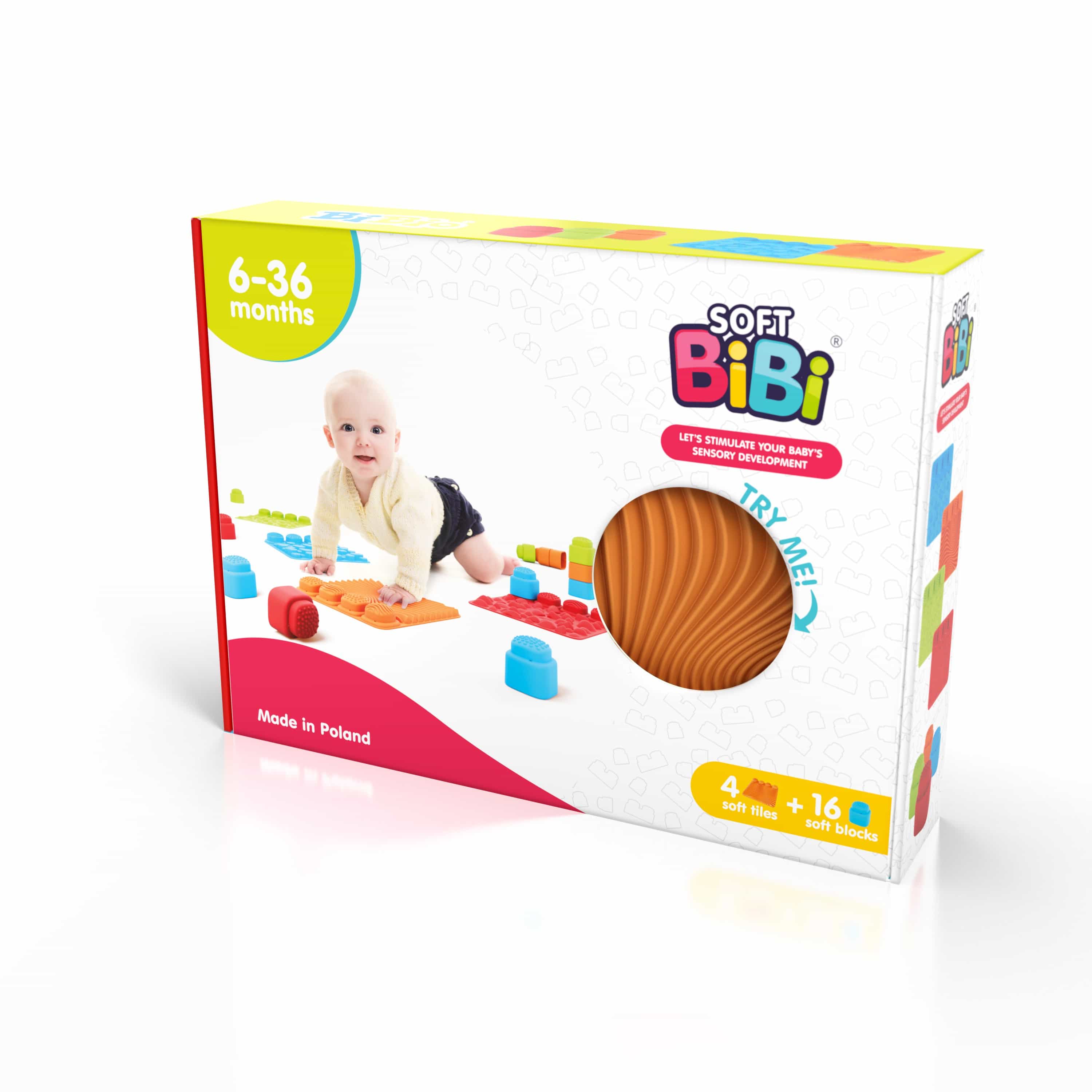 Maty Sensoryczne z Klockami Sensory Paths Soft BiBi 20 szt. 