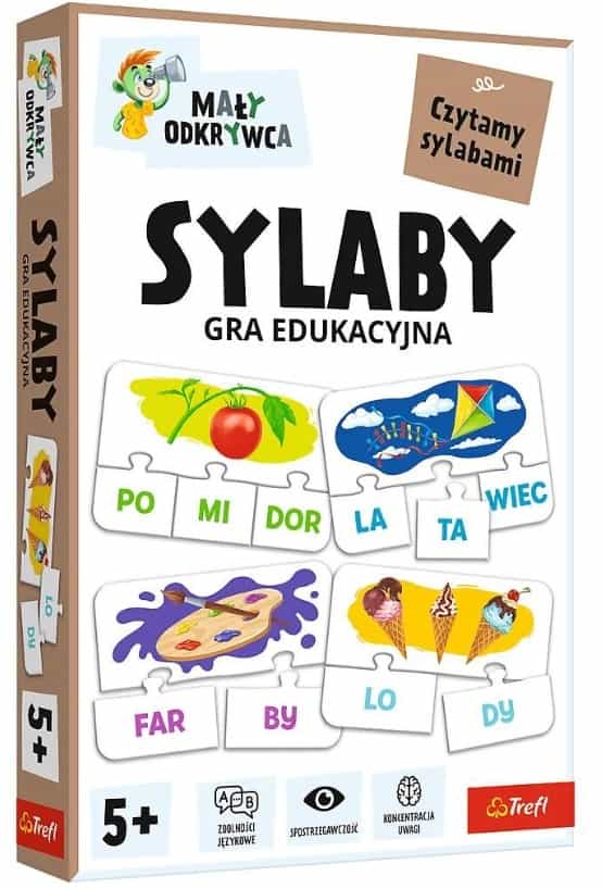 Gra Edukacyjna dla dzieci Sylaby - Mały Odkrywca Trefl