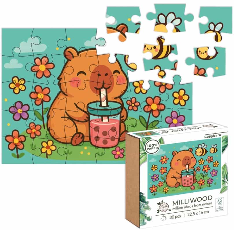 Układanka Klasyczna Puzzle Milliwood Kapibara – 30 szt 