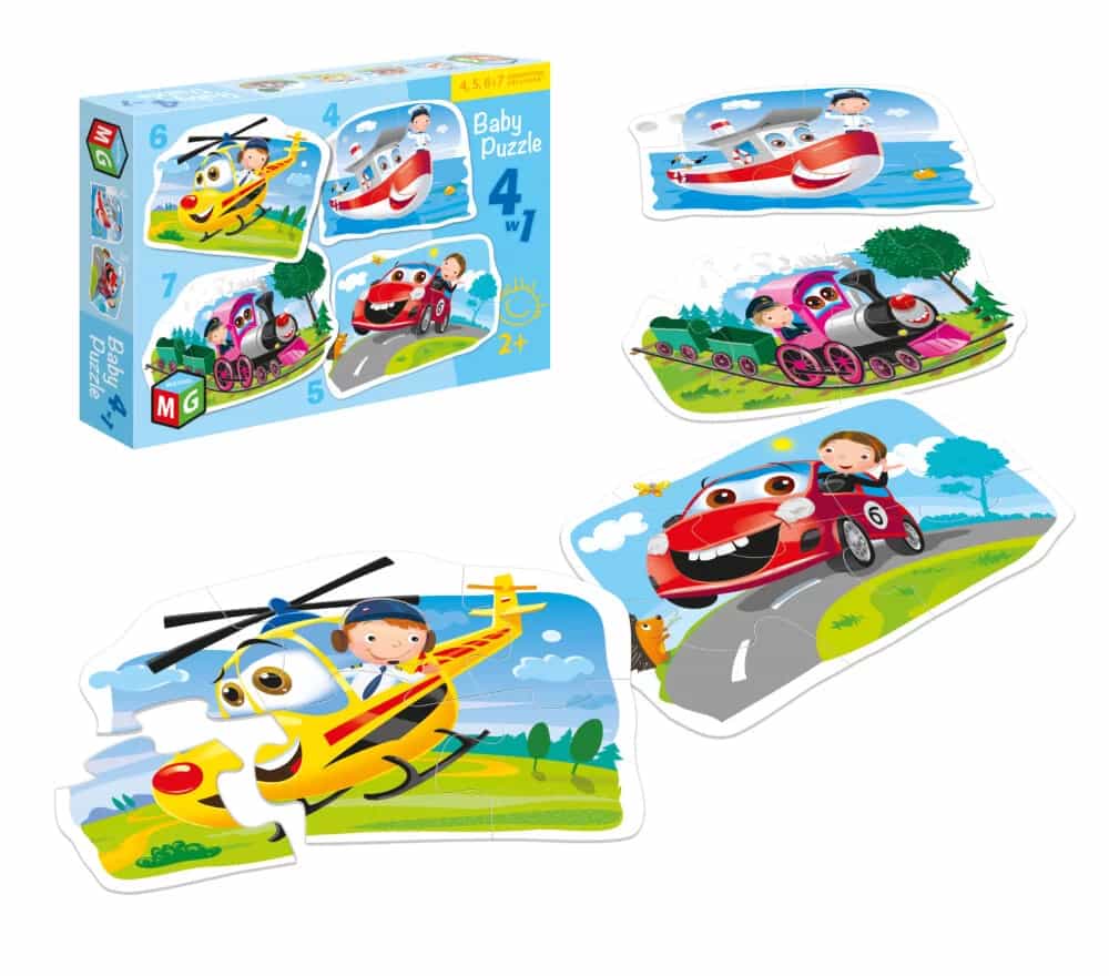 Baby Puzzle 4w1 Pojazdy Multigra