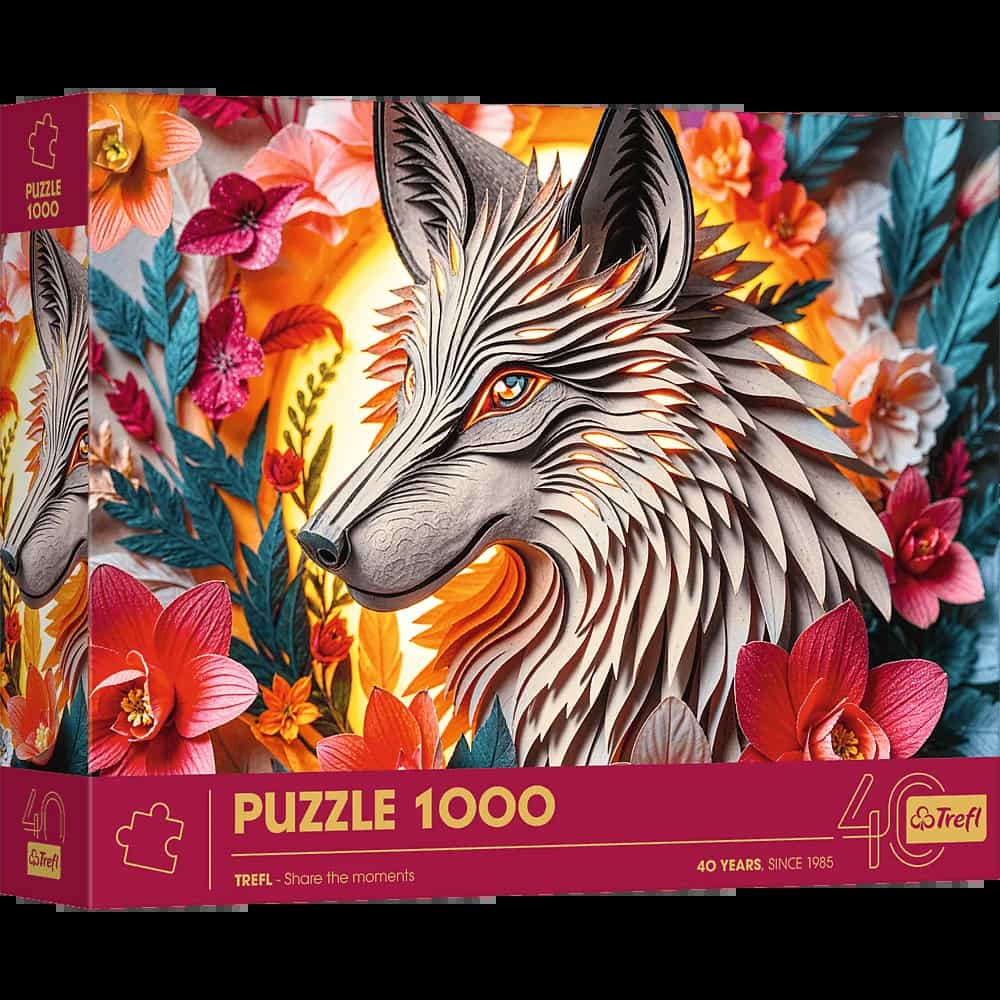 Puzzle z efektem 3D 1000 el. 40-lecie Trefl - Wilk