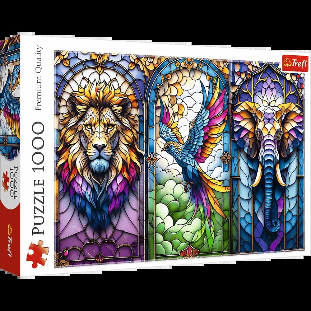 Puzzle 1000 el. Witraż Zwierzęta Trefl