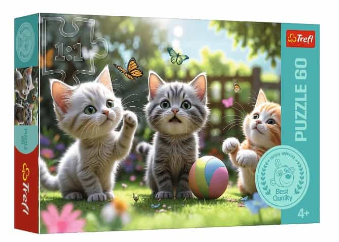 Puzzle 60 el. Trzy kociaki Kotek Trefl