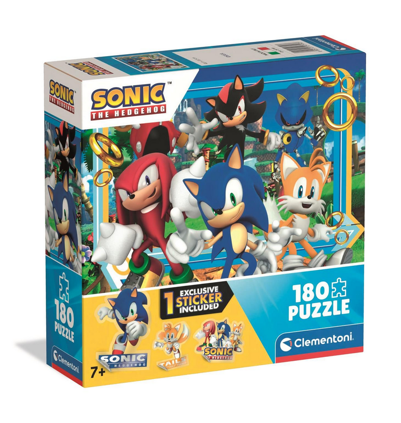Puzzle super 180 elementów Super kolor Sonic 4 Clementoni