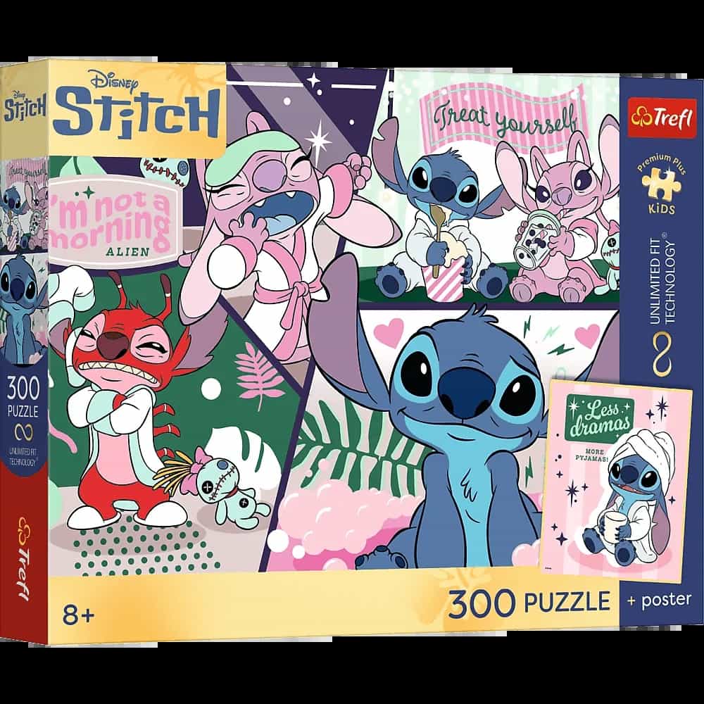 Puzzle 300 el. UFT Lilo & Stitch Kosmiczny Duet + plakat
