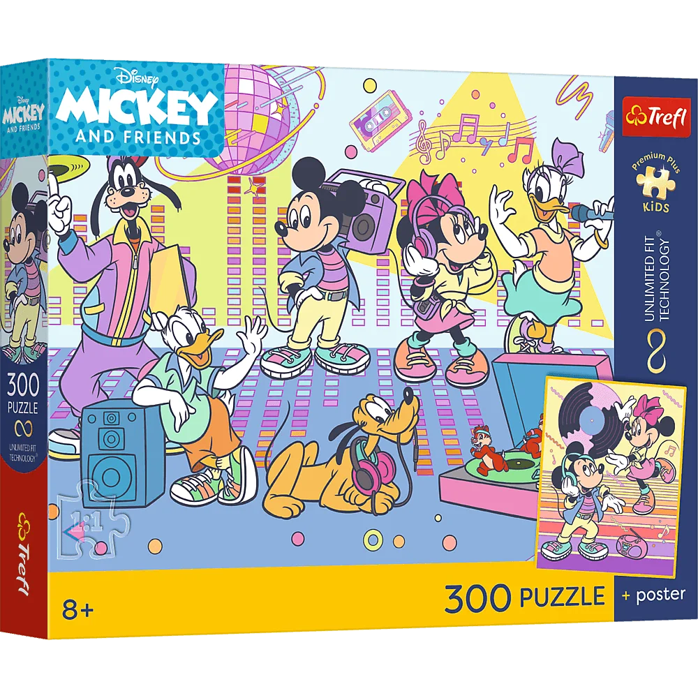 Puzzle 300 el. UFT Disney Mickey Myszka Miki + plakat Trefl