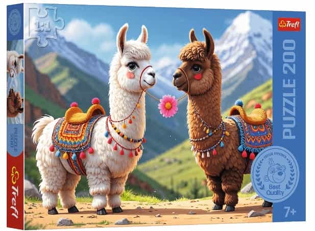 Puzzle 200 el. Kolorowe Lamy Lama Trefl