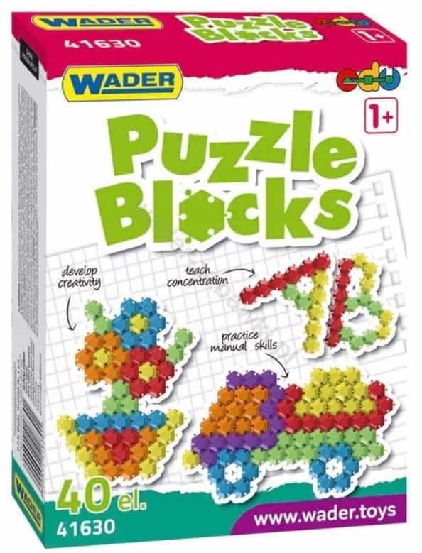 Zestaw Kreatywny Klocki Puzzle w Kartonie 40 el. Wader