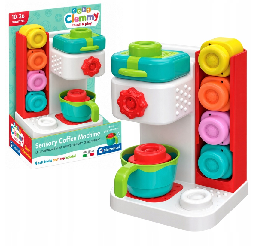 Clemmy Ekspres Sensoryczny do Kawy Miękkie Klocki Clementoni