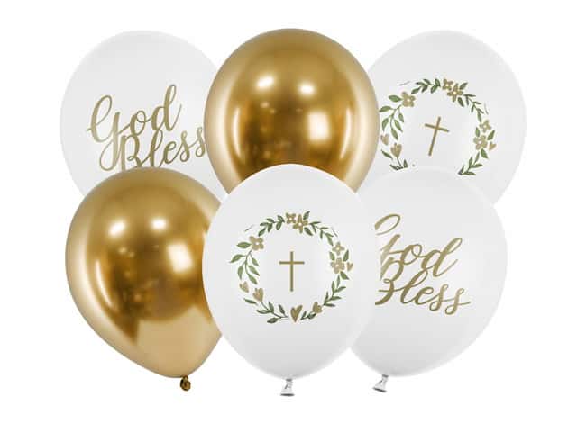 BALONY 30 CM GOD BLESS 6SZT – zdjęcie 1