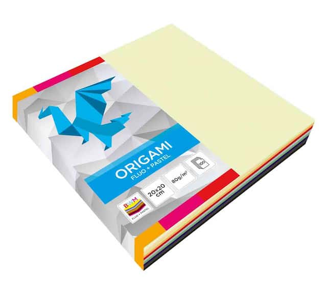 ORIGAMI 20X20 FLUO+PASTELE 
