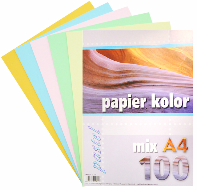 PAPIER PASTEL MIX A4-100 KOLOR