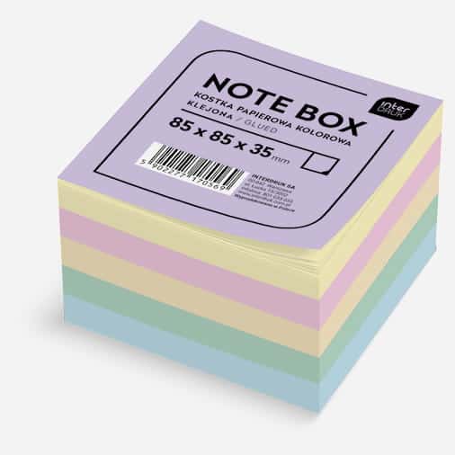KOSTKA PAPIEROWA KOLOROWA 8.5x8.5 KLEJONA