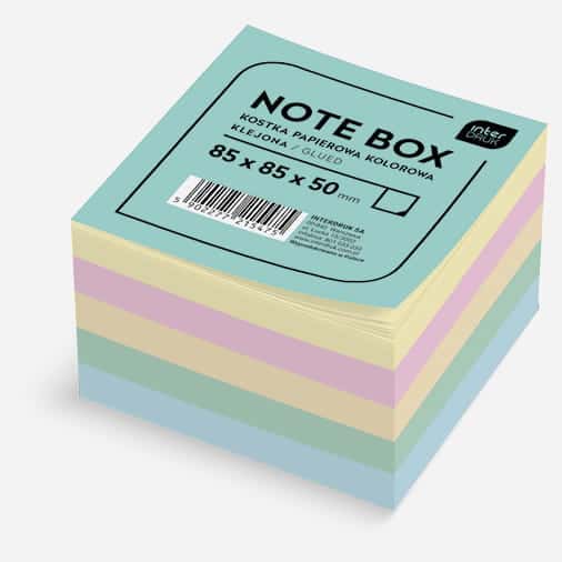 KOSTKA PAPIER KOLOR 85x85x50 MM  KLEJONA